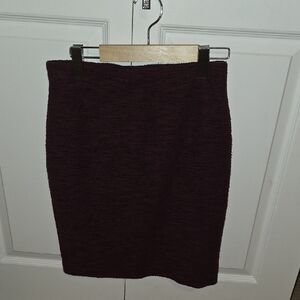 Ann Taylor Textured Plum Pencil Skirt